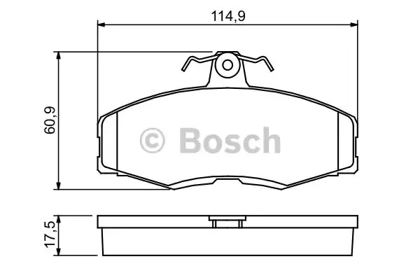 Комплект тормозных колодок BOSCH 0 986 468 613 (BP728, E1 90R-01245/279, 20861)