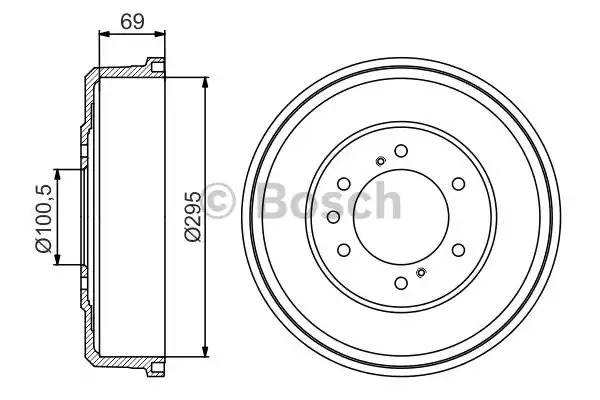 Тормозный барабан BOSCH 0 986 477 165 (DB236)