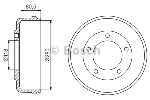 Тормозный барабан BOSCH 0 986 477 203 (DB274)