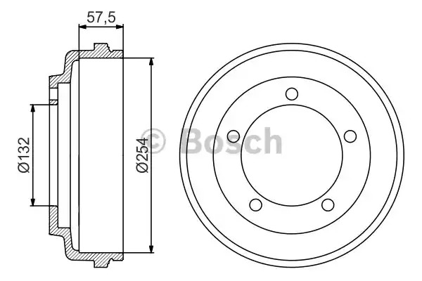 Тормозный барабан BOSCH 0 986 477 204 (DB275)