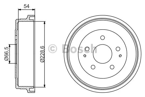 Тормозный барабан BOSCH 0 986 477 230 (DB301)