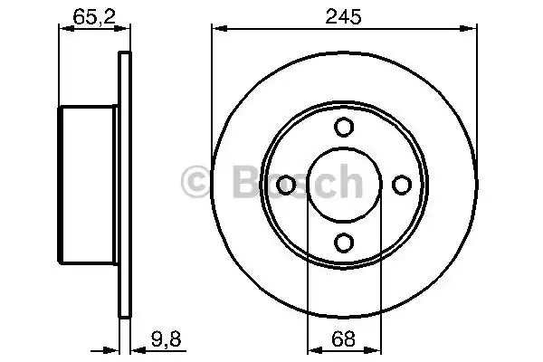 Тормозной диск BOSCH 0 986 478 073 (BD66)