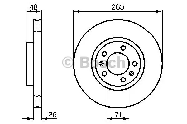 Тормозной диск BOSCH 0 986 478 125 (BD110)