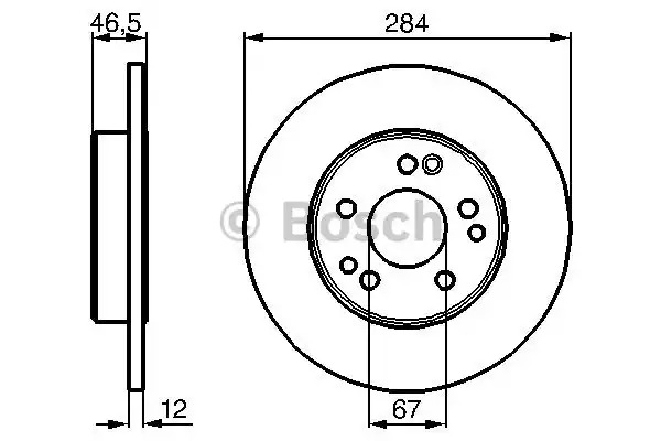 Тормозной диск BOSCH 0 986 478 187 (BD149, E1 90 R - 02C0100/0199)