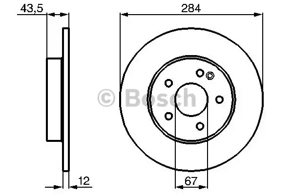 Тормозной диск BOSCH 0 986 478 262 (BD208)