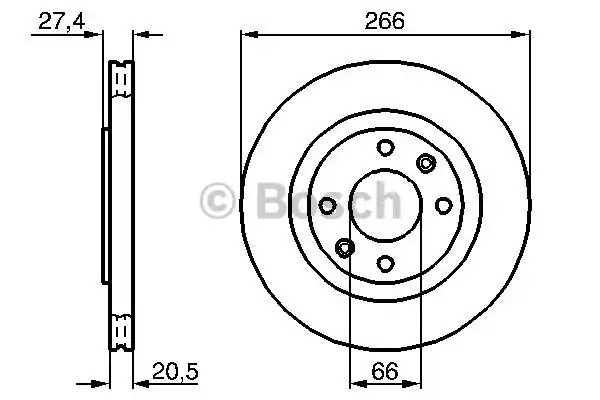 Тормозной диск BOSCH 0 986 478 268 (BD214)