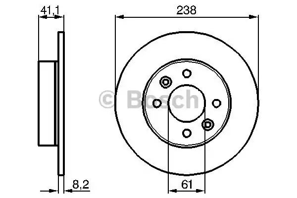 Тормозной диск BOSCH 0 986 478 273 (BD218)