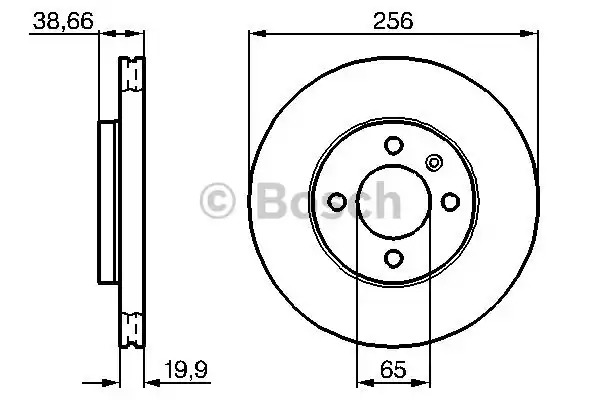 Тормозной диск BOSCH 0 986 478 308 (BD251, E1 90 R - 02C0349/0210)