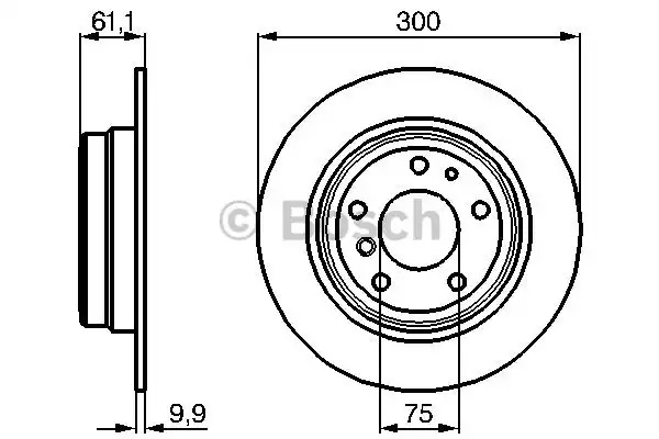 Тормозной диск BOSCH 0 986 478 321 (BD264)