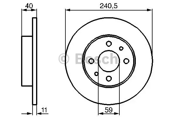 Тормозной диск BOSCH 0 986 478 342 (BD282)