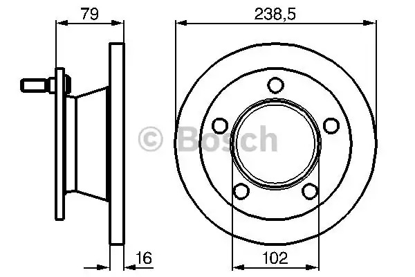 Тормозной диск BOSCH 0 986 478 357 (BD297)