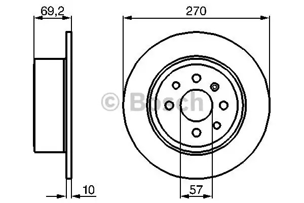 Тормозной диск BOSCH 0 986 478 420 (BD351)