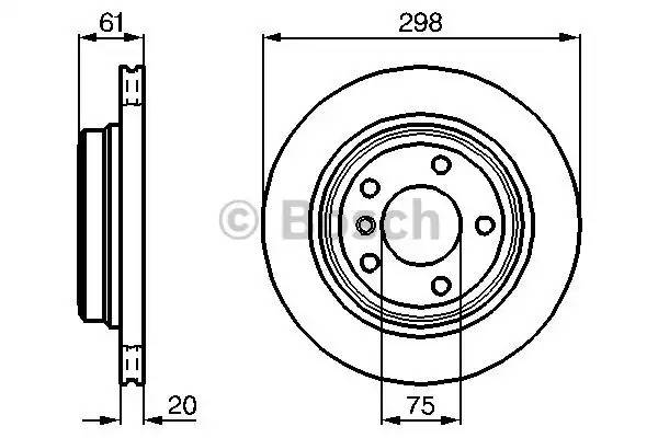 Тормозной диск BOSCH 0 986 478 426 (BD357)