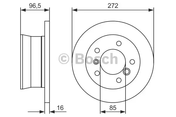 Тормозной диск BOSCH 0 986 478 433 (BD364)