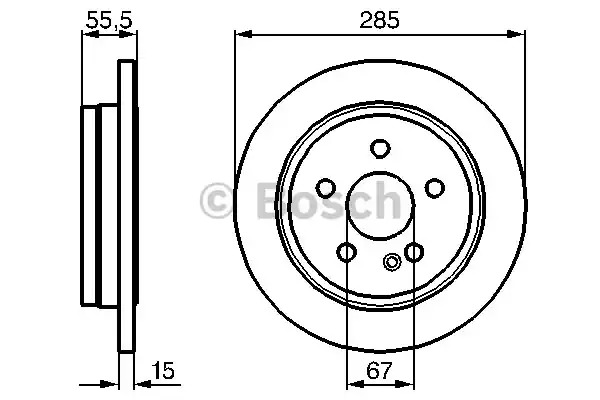 Тормозной диск BOSCH 0 986 478 469 (BD398)