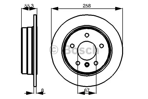 Тормозной диск BOSCH 0 986 478 475 (BD404)