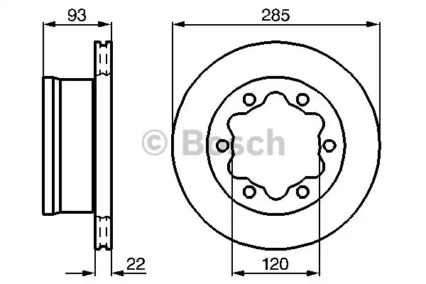 Тормозной диск BOSCH 0 986 478 555 (BD477)