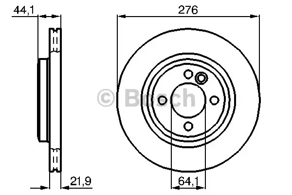 Тормозной диск BOSCH 0 986 478 606 (BD525)