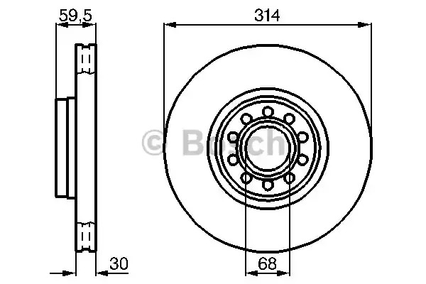 Тормозной диск BOSCH 0 986 478 617 (BD535)