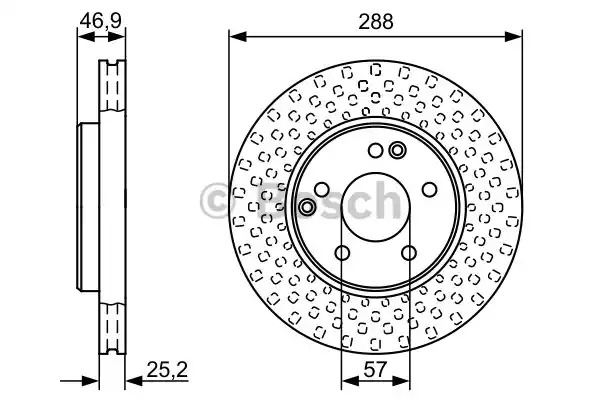 Тормозной диск BOSCH 0 986 478 624 (BD542)