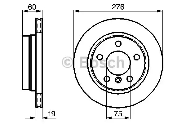 Тормозной диск BOSCH 0 986 478 642 (BD560)