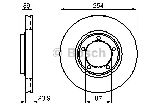 Тормозной диск BOSCH 0 986 478 714 (BD628)