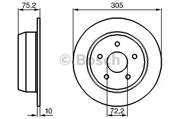 Тормозной диск BOSCH 0 986 478 771 (BD682)