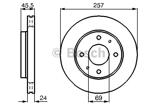 Тормозной диск BOSCH 0 986 478 774 (BD684)