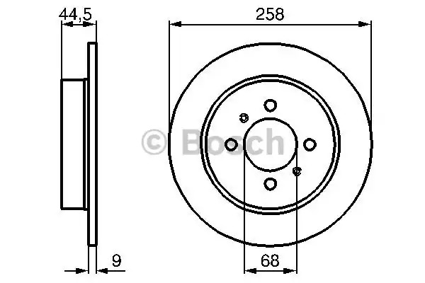 Тормозной диск BOSCH 0 986 478 836 (BD736)