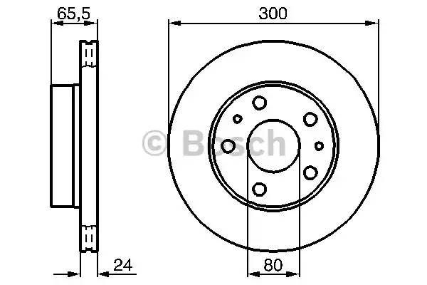 Тормозной диск BOSCH 0 986 478 842 (BD742, E1 90 R - 02C0074/0345)