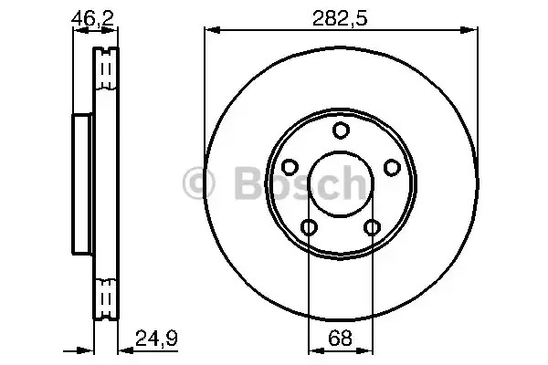 Тормозной диск BOSCH 0 986 478 872 (BD771)