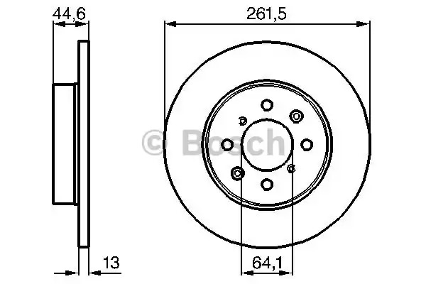 Тормозной диск BOSCH 0 986 478 889 (BD788)