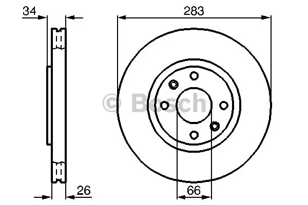 Тормозной диск BOSCH 0 986 478 979 (BD876)