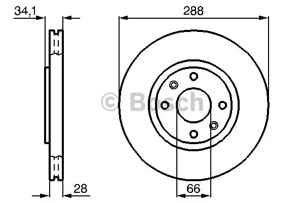 Тормозной диск BOSCH 0 986 478 980 (BD877)