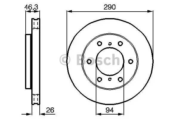 Тормозной диск BOSCH 0 986 478 990 (BD887)