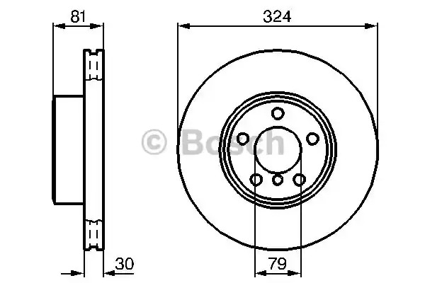 Тормозной диск BOSCH 0 986 479 002 (BD896, E1 90 R - 02C0349/0250)