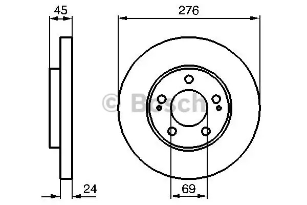 Тормозной диск BOSCH 0 986 479 035 (BD922)