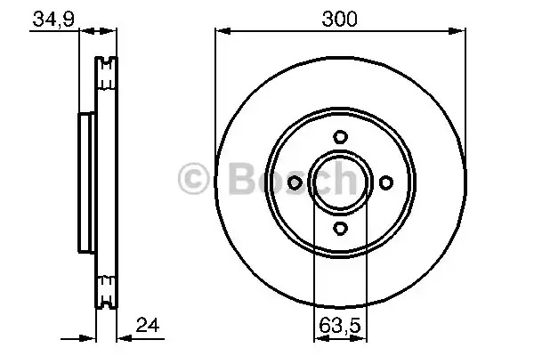 Тормозной диск BOSCH 0 986 479 048 (BD930)