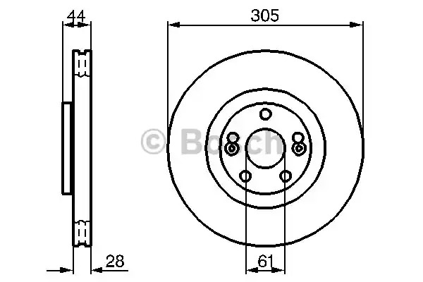Тормозной диск BOSCH 0 986 479 109 (BD1039, E1 90 R - 02C0339/0372)