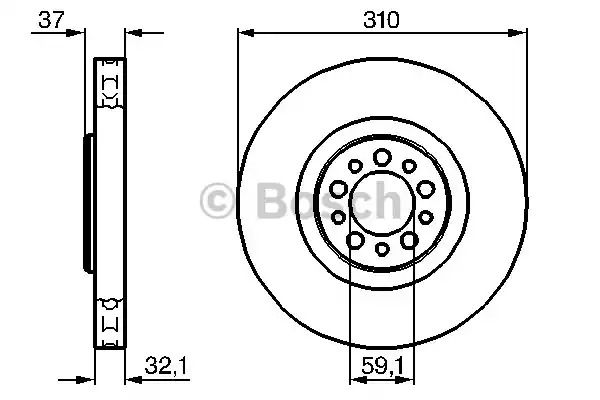 Тормозной диск BOSCH 0 986 479 168 (BD1047)