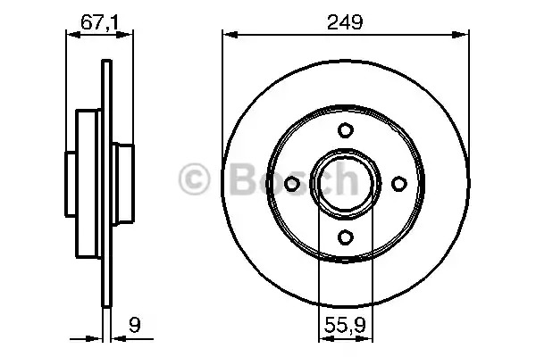 Тормозной диск BOSCH 0 986 479 219 (BD1087)