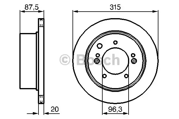 Тормозной диск BOSCH 0 986 479 232 (BD1098)