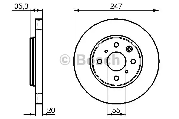 Тормозной диск BOSCH 0 986 479 239 (BD1105)