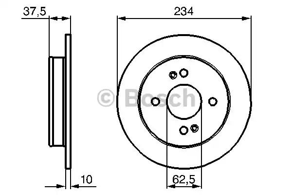 Тормозной диск BOSCH 0 986 479 256 (BD1134, E1 90 R - 02C0100/0378)