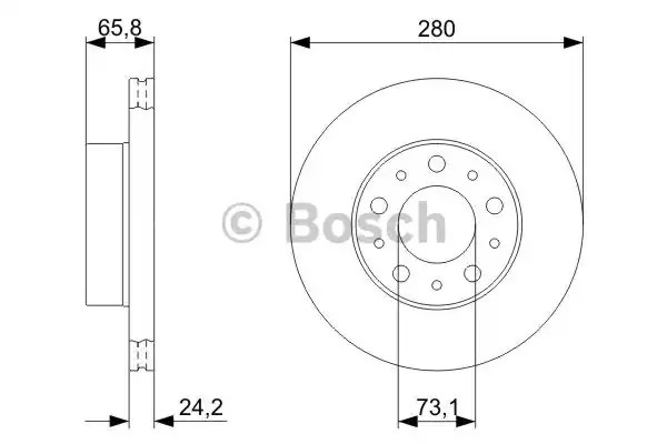 Тормозной диск BOSCH 0 986 479 297 (BD1160)