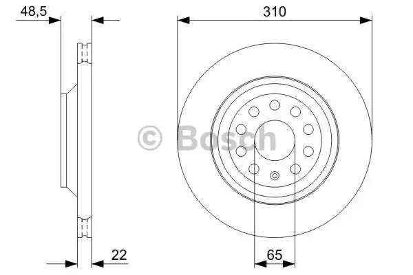 Тормозной диск BOSCH 0 986 479 303 (BD1166)