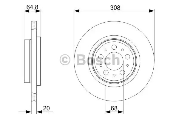 Тормозной диск BOSCH 0 986 479 320 (BD1175)