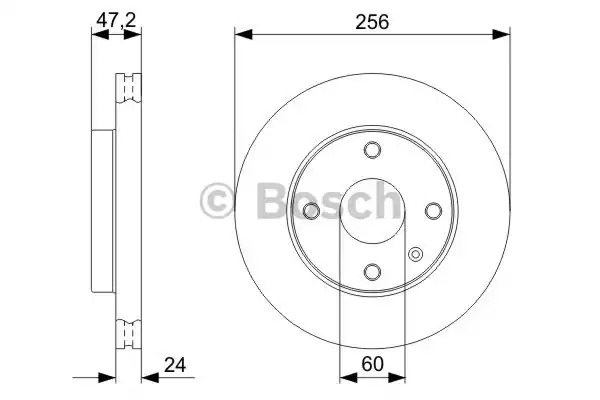 Тормозной диск BOSCH 0 986 479 328 (BD1182, E1 90 R - 02C0074/0141)