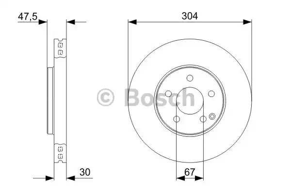 Тормозной диск BOSCH 0 986 479 333 (BD1184)