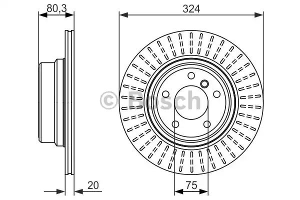 Тормозной диск BOSCH 0 986 479 350 (BD1235)